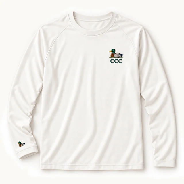 CCC Essentials Sun Shirt in Ivory, front, product concept